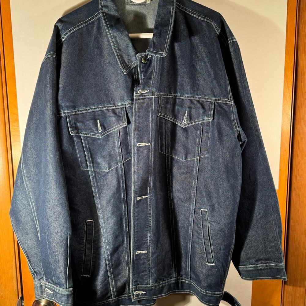 Vintage History Iceberg Italy‎ Mens Donald Duck Dark Blue Denim Jean Jacket XL